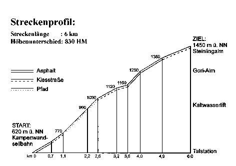 Streckenprofil